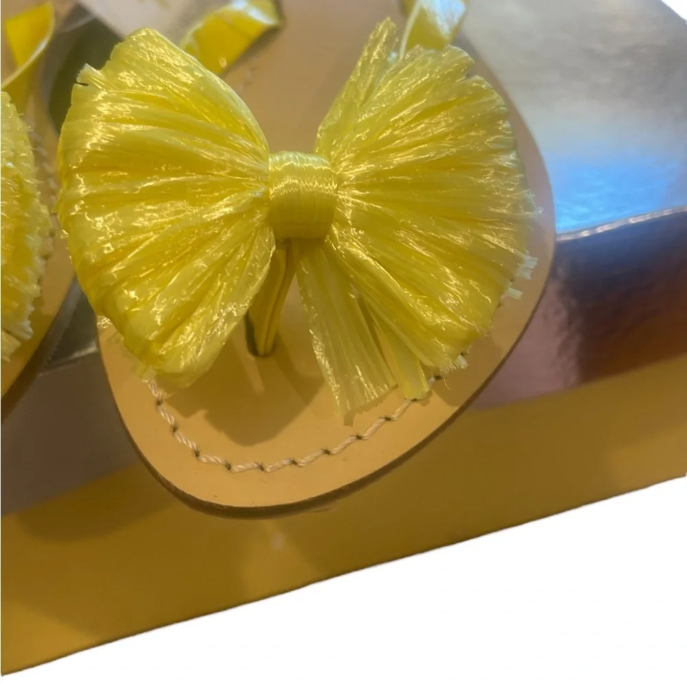 J CREW Neon Capri Sandals with Raffia Bow - Picture 8 of 9